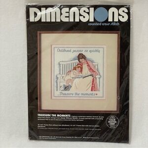 Dimensions‎ Cross Stitch Kit Treasure the Moments 10x10 Vintage 1985 Multicolor